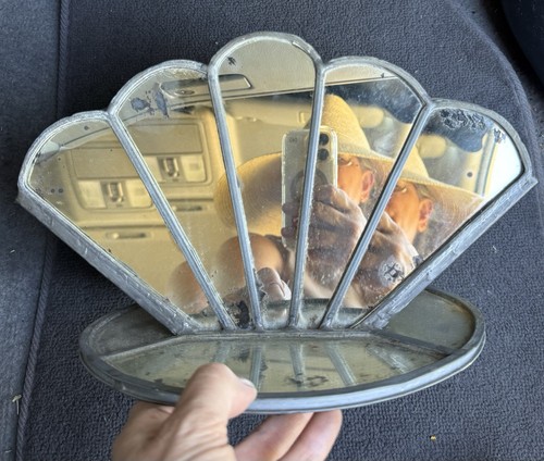 Art deco mirror panel vase - mirror,