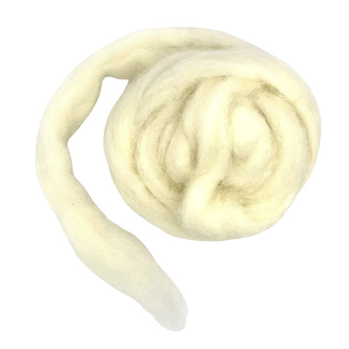 White needle felting - white, wool