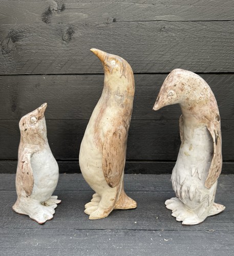 Three hand sculpted clay - three,