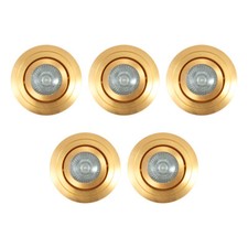 Litecraft Recessed Downlight Tiltable Circular Spotlight in Satin Brass - 5 Pack