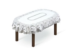 Fancy oval white lace Tablecloth NEW 130x180 cm (71"x51") perfect gift