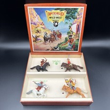 Vintage Herald Unbreakable Models Mounted Cowboys and Indians H7602 V RARE VGC