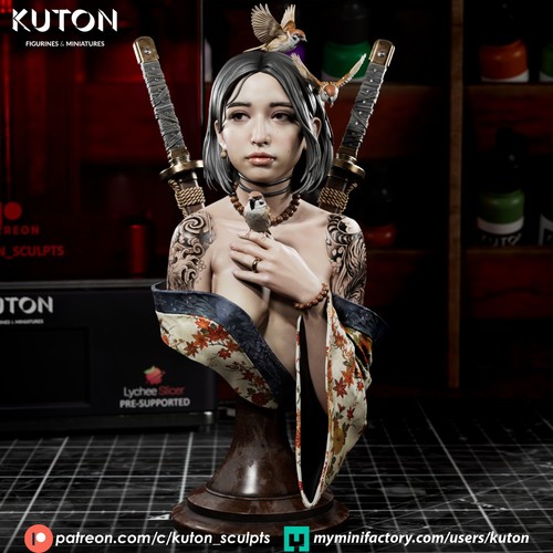 Ren 127mm bust 3d printed - ren,