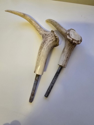 Vintage pair genuine antler - pair,