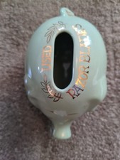 Vintage Holkham Pottery Pig For Used Razor Blades Excellent