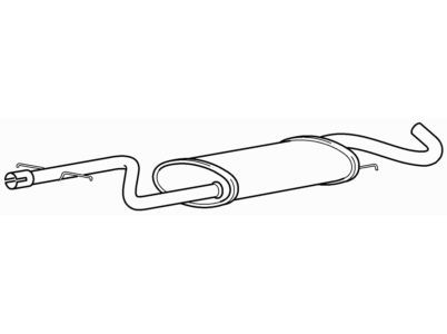 Centre exhaust silencer - centre,