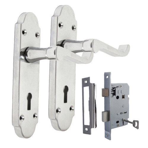 Epsom door handle chrome - epsom,