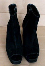 PRIMARK' BLACK FAUX SUEDE PEEP