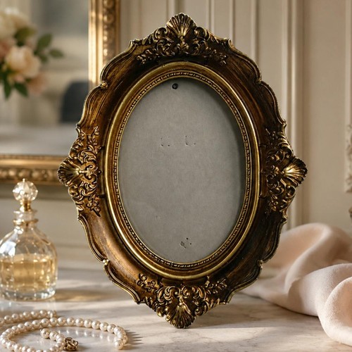 Vintage baroque oval photo - vintage,