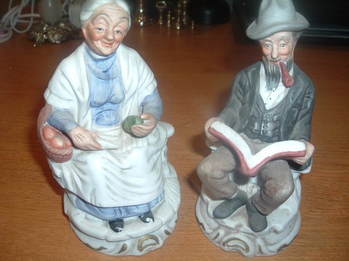 Vintage elderly man and lady - vintage,