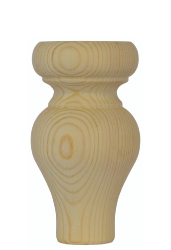 Small pine tulip foot - pine, 66mmØ
