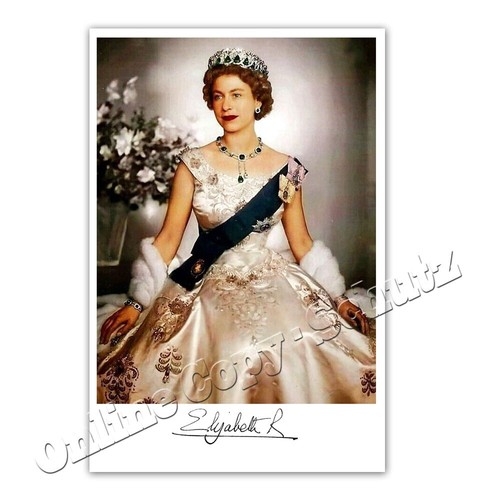 Queen elizabeth autograph - ii, +