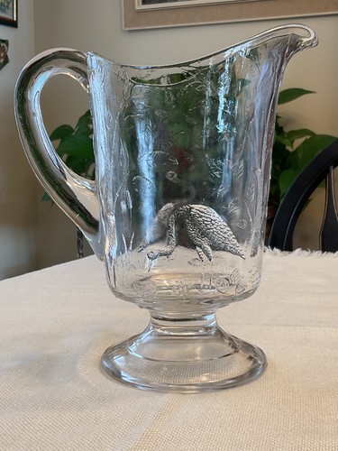 Antique eapg glass pitcher - glass,