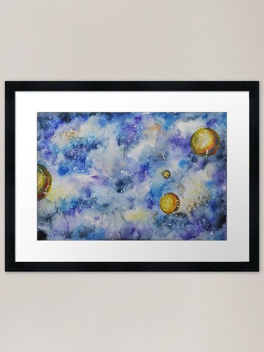Watercolor background space - watercolor,