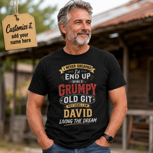 Personalised funny grumpy old - personalised,