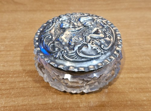 Edwardian silver cut glass - edwardian, silver/cut