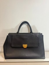Smythson Black Leather Bag