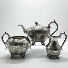 X3 Piece Tea Service - James Dixson & Sons Sheffield Silver Plated EPBM 71930