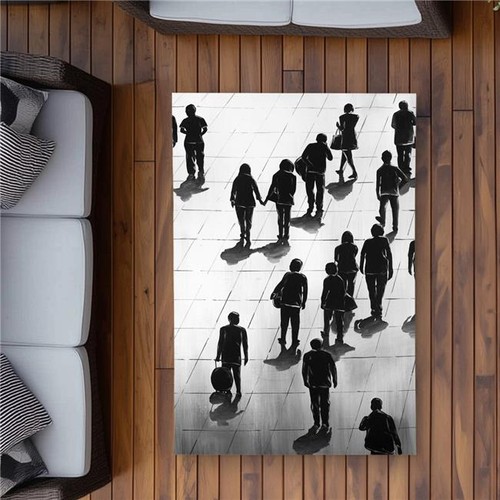 3x5 silhouettes of - of, people