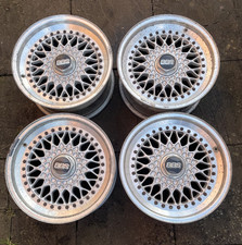 GENUINE SET OF 4 16” BBS RS ALLOYS 5x112 AUDI UR QUATTRO 80 COUPE 100 MERCEDES