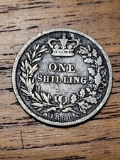 1861 British One Shilling –