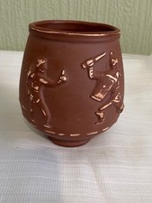Ancient Roman Style Ceramic Vase / Pot Repro Samian Ware Gladiator
