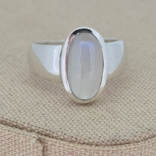 Handmade silver moonstone ring - silver,