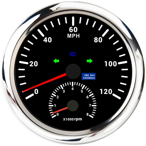 110mm gps speedometer 120mph - 110mm,