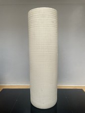 Vintage Ikea Tall Cream Textured Ceramic Cylindrical Vase Karens 20126 48cm Tall