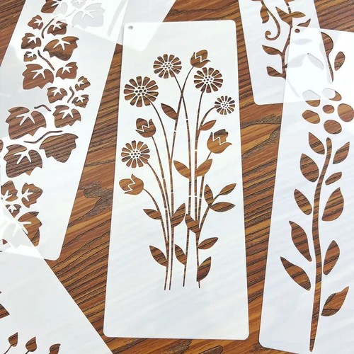 Plant flower painting - plant, stencils