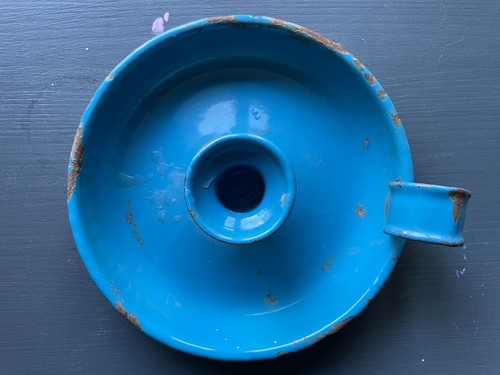 Vintage blue enamelled - vintage,