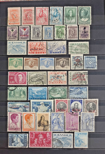 Greece lot stamped and - lot,
