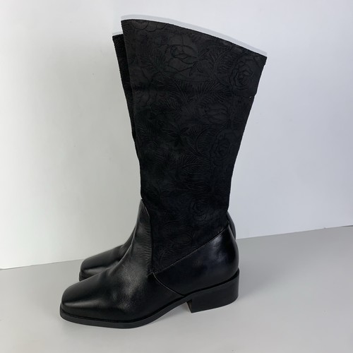 Black floral rose embossed - floral,