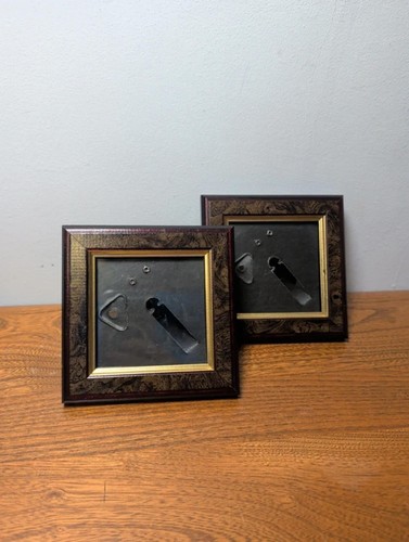 Pair vintage square dark - vintage,