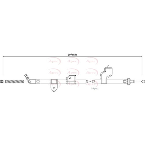 Apec handbrake cable right - apec,