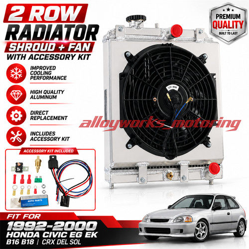 Aluminium radiator shroud fan - radiator, +shroud