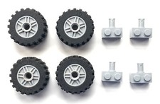 4 x LEGO Wheels Tyres Axles