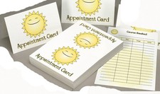 100 Client appointment cards for Sunbed tanning Salons