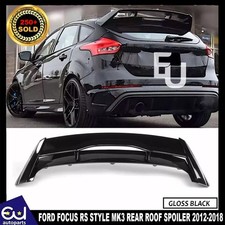 REAR BOOT ROOF SPOILER EXTENSION WING FOR FORD FOCUS RS STYLE 2012-18 MK3 BLACK