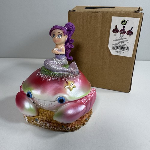 Mermaid crab trinket box - crab,