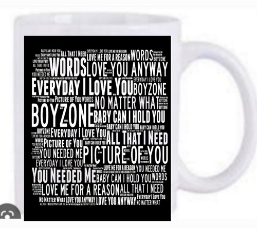 Boyzone songs mug dishwasher - ,