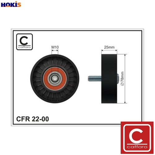 Deflectionguide pulley vribbed - deflectionguide,