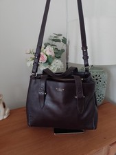 Radley Chestnut Brown Leather Bag With Shoulder Strap In Very Good Condition 
