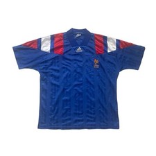 Original Authentic Adidas France Football 1992/93 Home Shirt Mens Large