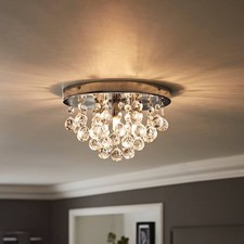 Modern Chrome & Crystal Flush