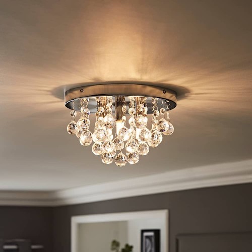 Modern chrome crystal flush - modern,