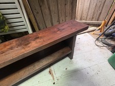 Large rustic scaffold board bench handmade solid wood chunky design bespoke 