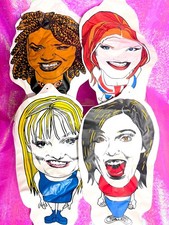Vintage Spice Girls Inflatable Dolls Figures Retro Music Smash Hits Magazine