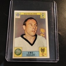 Album Panini World Cup Mexico 70, 1970 Unused Card  Red Black Back Uwe Seeler