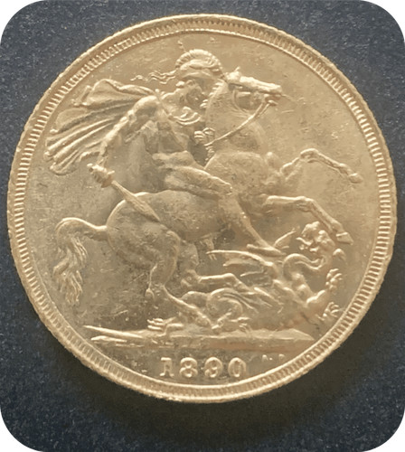 1890 full gold sovereign - 1890,